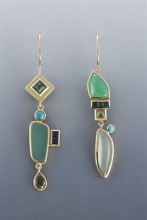 asymmetrical earring designs.